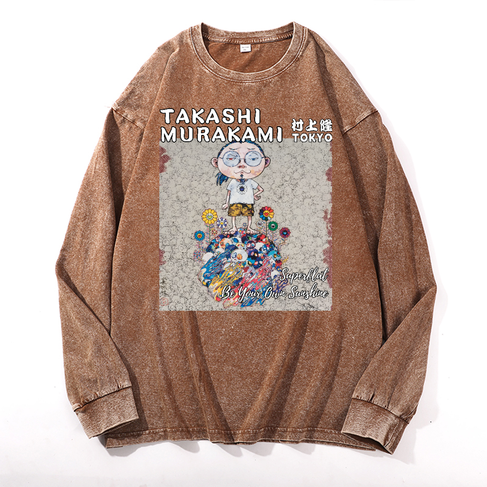 Sunflower TM Vintage Cotton Wash Crewneck Sweatshirt