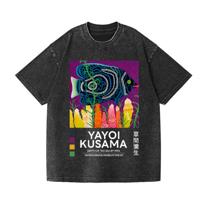 Yayoi Kusama Vintage Wash Japanese Design T-Shirt