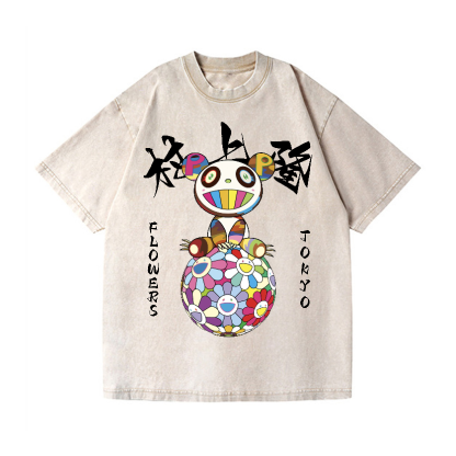 Panda TM Vintage Wash Japanese Design T-Shirt