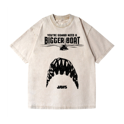 Jaws Vintage Wash Japanese Design T-Shirt
