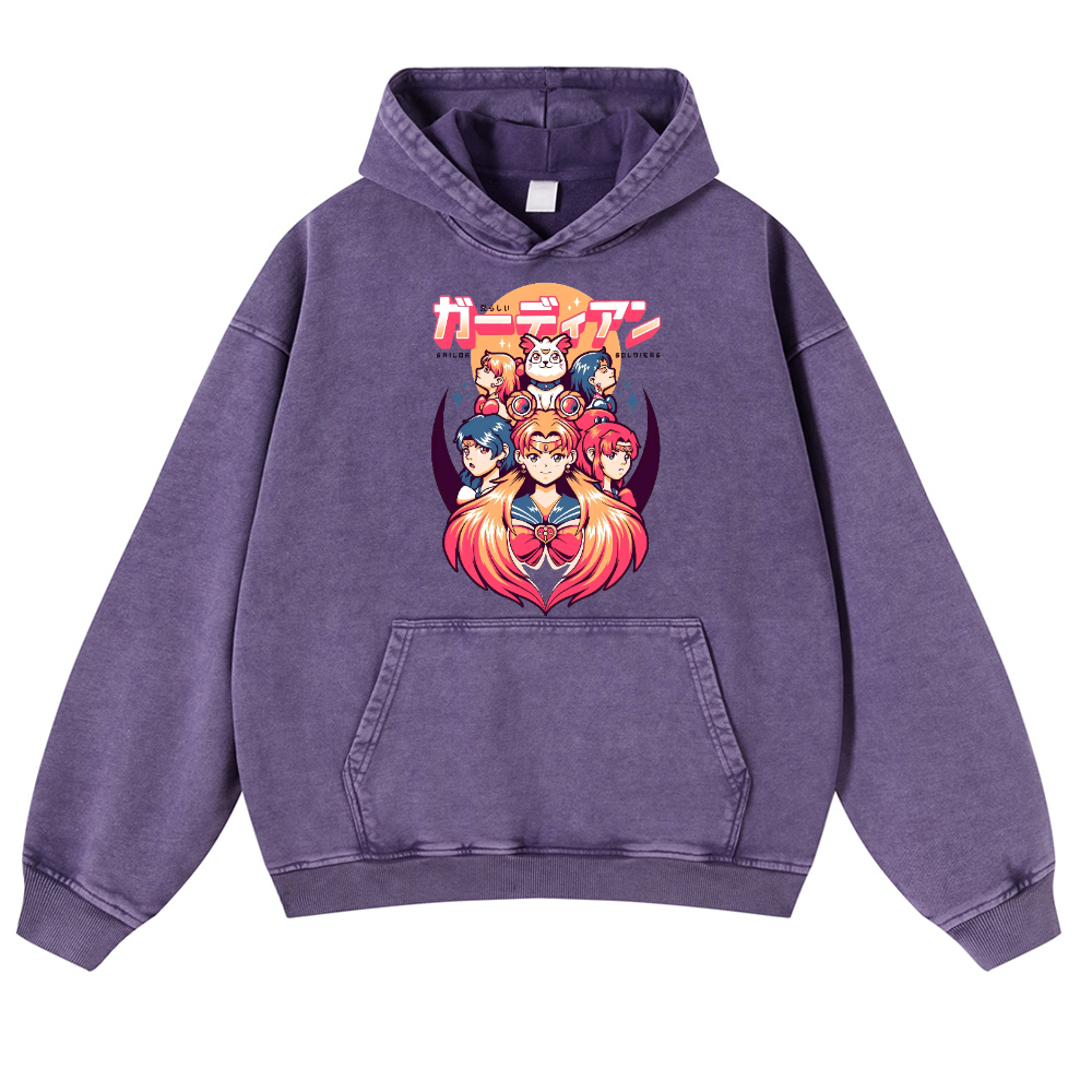 Sailor Moon Vintage Washed Thick Cotton Hoodie