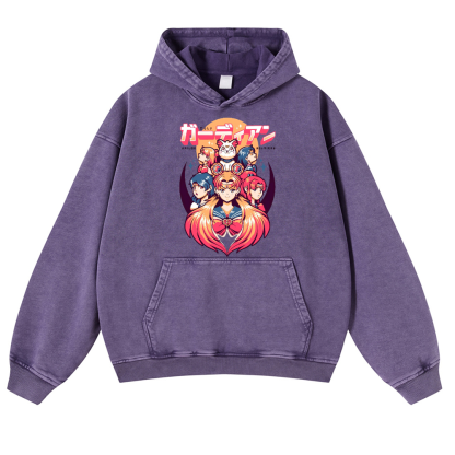 Sailor Moon Vintage Washed Thick Cotton Hoodie