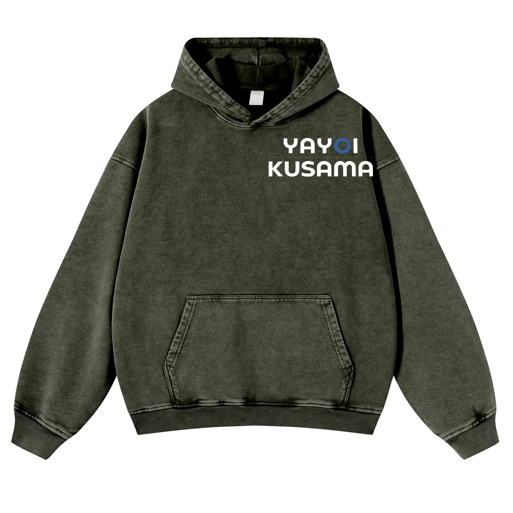 Yayoi Kusama Vintage Washed Cotton Back Art Hoodie