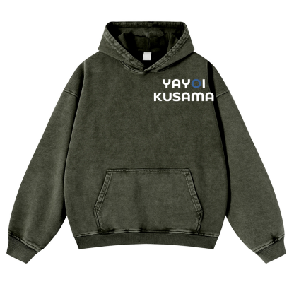 Yayoi Kusama Vintage Washed Cotton Back Art Hoodie