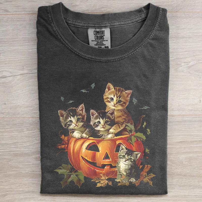 Vintage 90s Cat Halloween T-Shirt