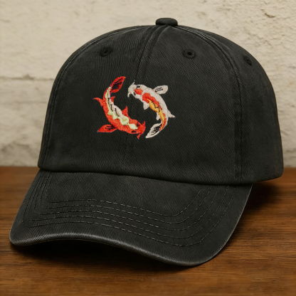 Koi Fish Embroidered Cap