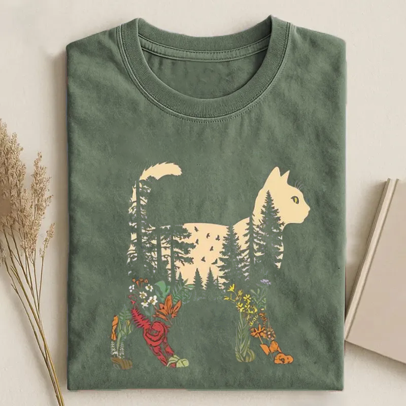 Boho Cat Plants  T-shirt