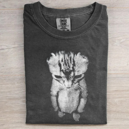 Sad Kitten Meme Standing Cat T-shirt