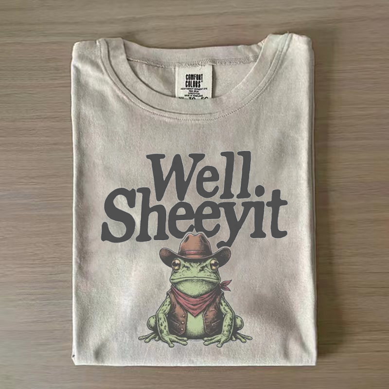Well Sheeyit Country Western Frog T-shirt