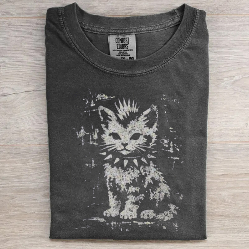 Vintage Funny Cat T-shirt