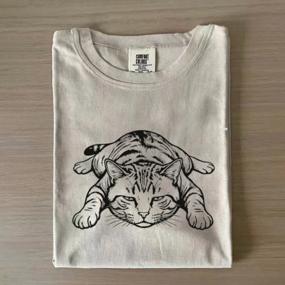 Funny Cat Meme Graphic T-shirt