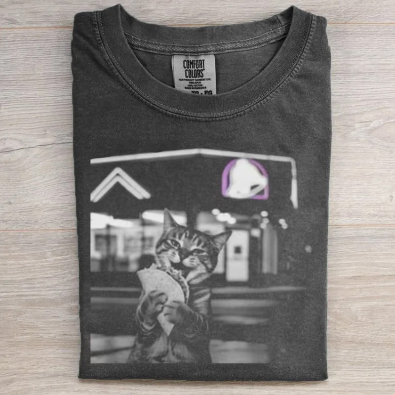Funny Cat Eating Taco T-shirt