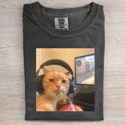 Gamer Cat Meme T-shirt