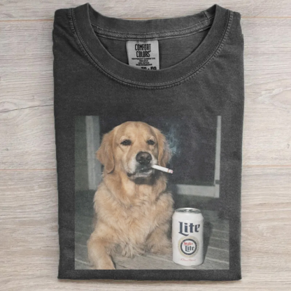 Smoking Golden Retriever T-shirt