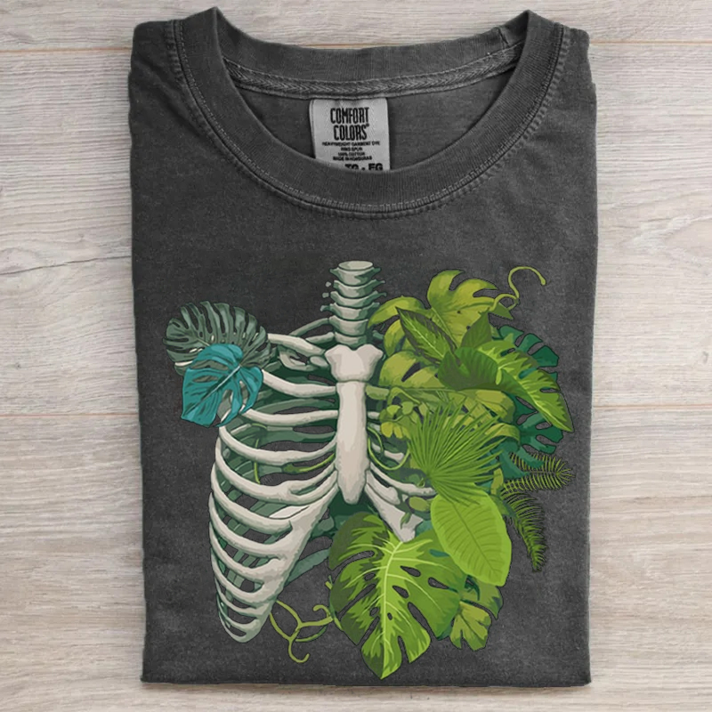 Skeleton Plant Body T-shirt