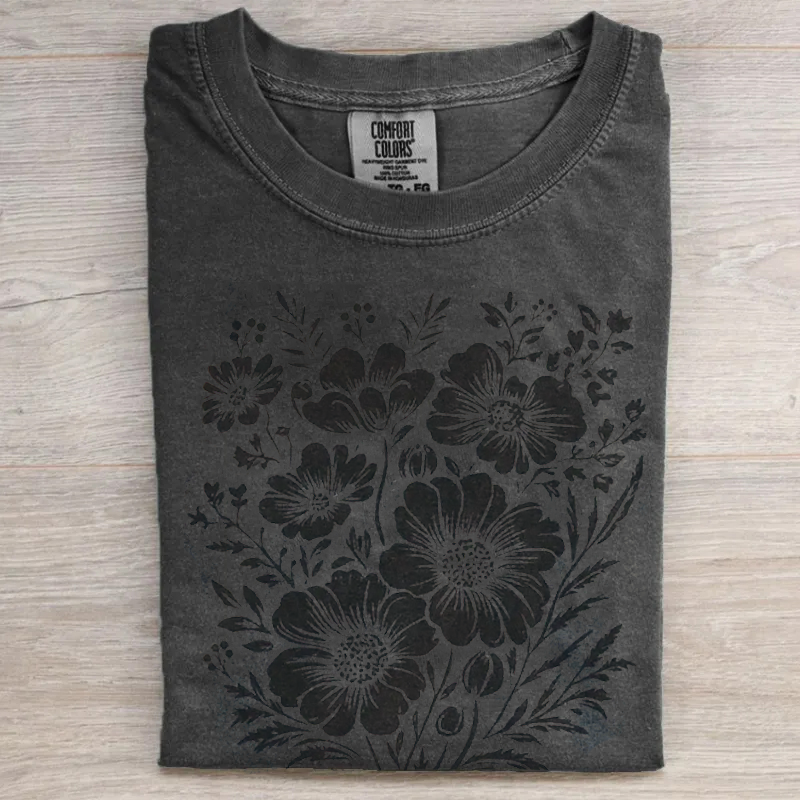 Vintage Pressed Flowers T-shirt