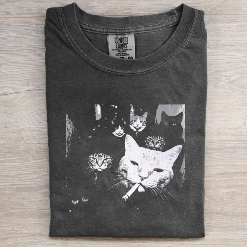 Funny Gangster Cat T-shirt