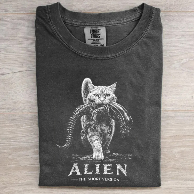 Alien The Short Version Cat T-shirt
