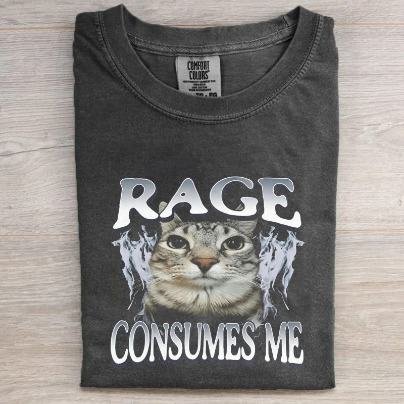Rage Consumes Me Cat T-shirt