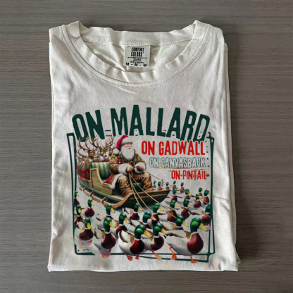 Funny Duck Hunting Santa T-shirt