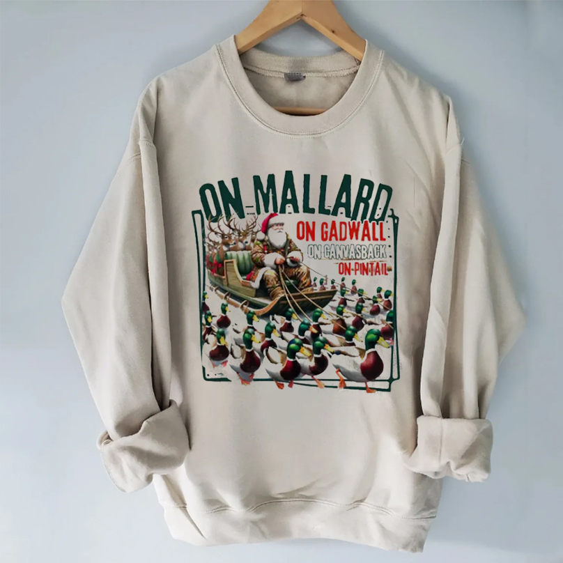 Funny Duck Hunting Santa T-shirt/Sweatshirt