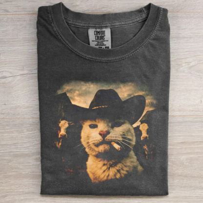 Funny Cowboy Cat T-shirt