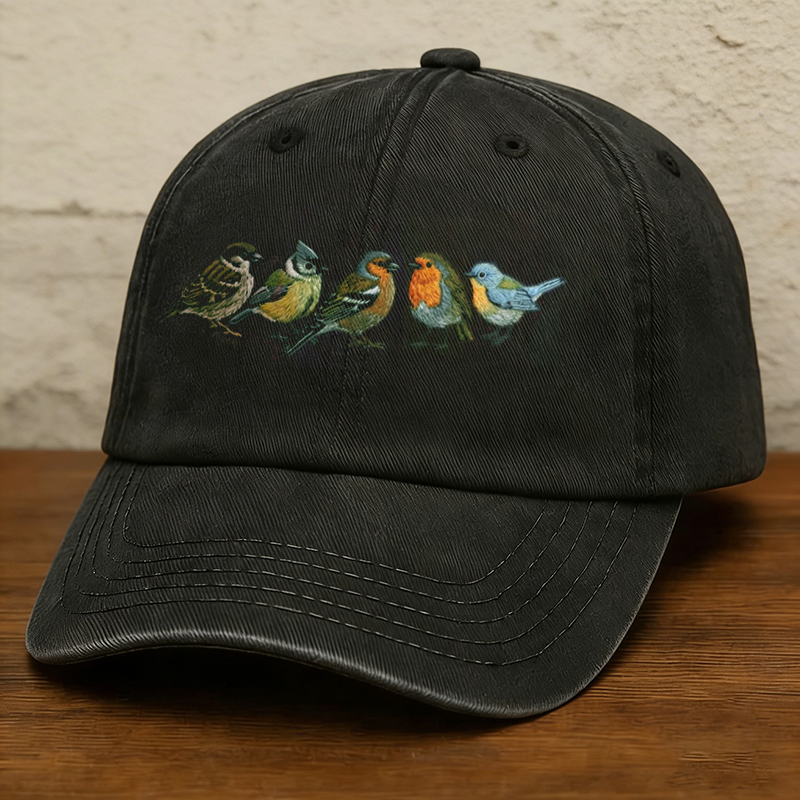 Embroidered Bird Watcher Dad Cap