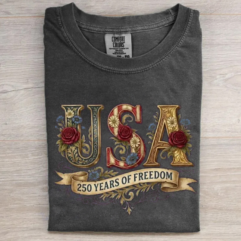 Floral Patriotic T-shirt