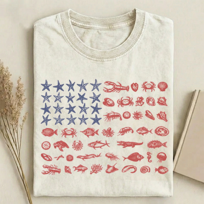 Beachy Nautical American Flag T-shirt