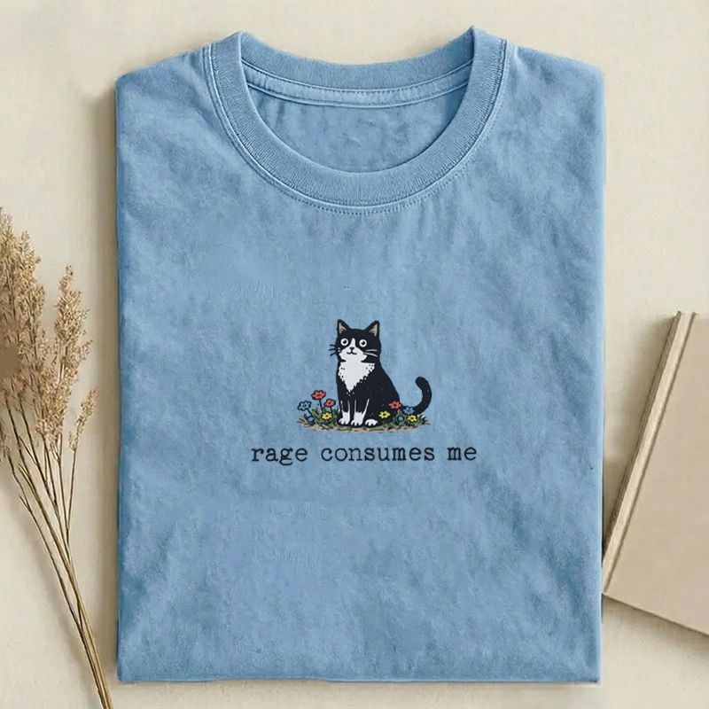 Rage Consumes Me Cat T-shirt