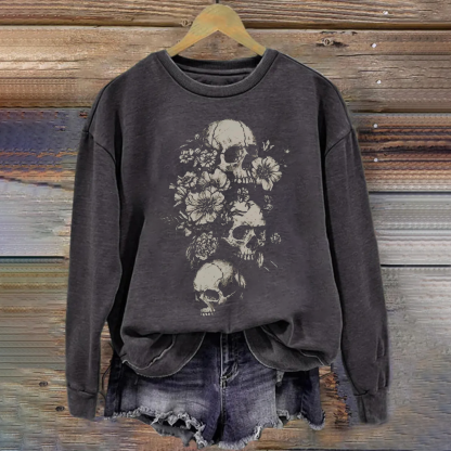 Floral Skull Sweatshirt