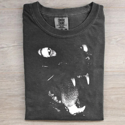 Vintage Halftone Black Cat T-shirt
