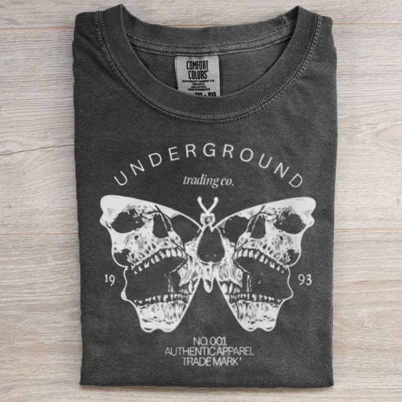 Death Moth Skull Butterfly Graphic T-shirt