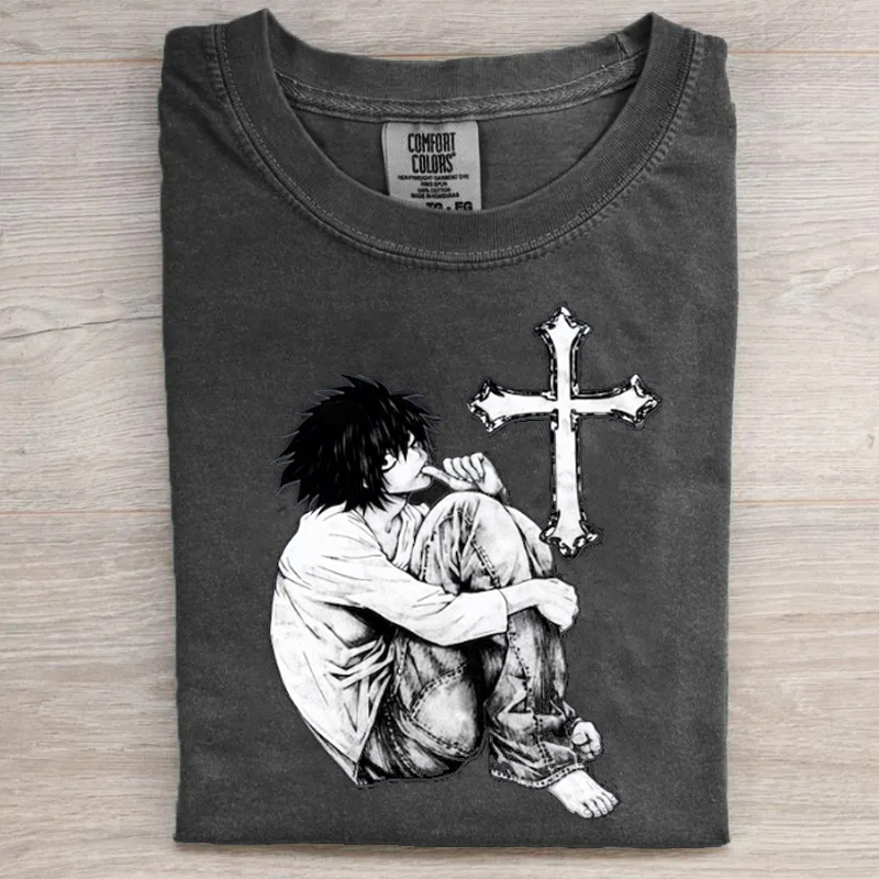 Anime Goth Cross T-shirt