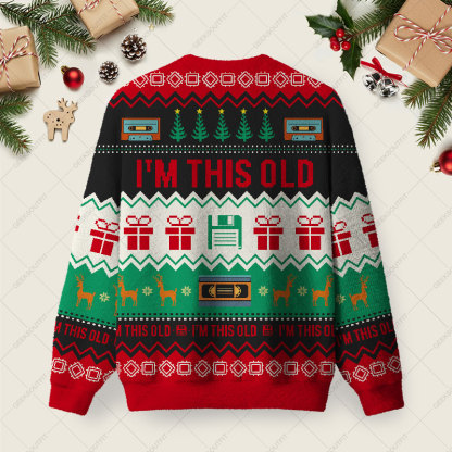 Im This Old Vintage Ugly Christmas Fuzzy Fleece Sweatshirt