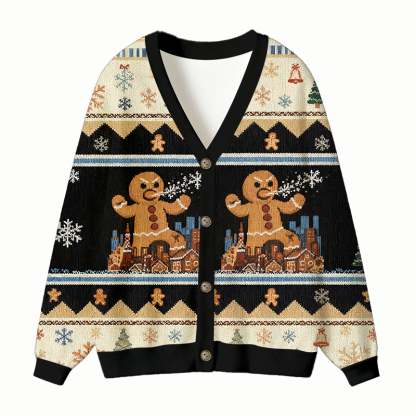 Tokyocanvas Gingerbread Monster Ugly Cardigan Sweatshirt