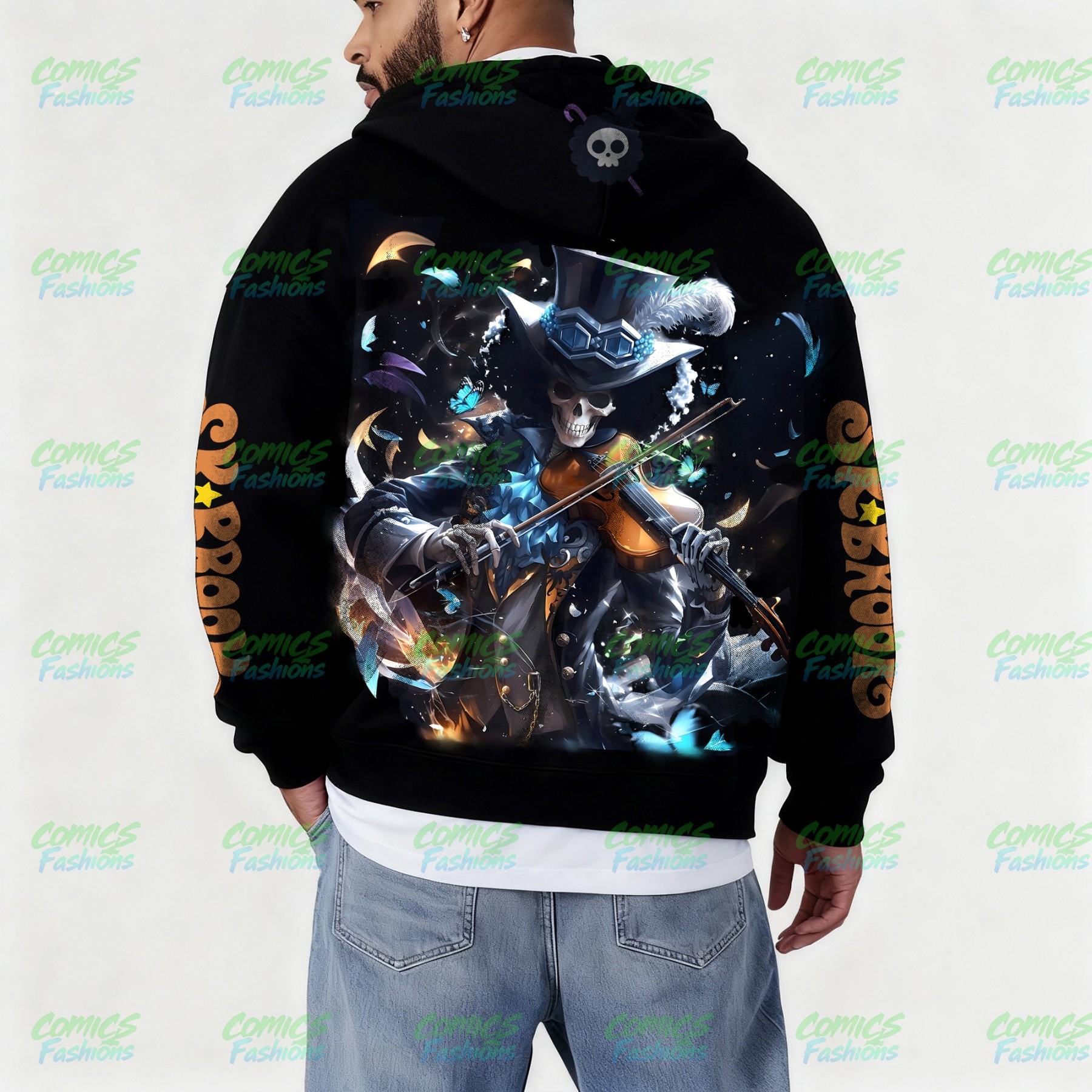 Unisex Graphic Streetwear Vintage Zipper Cardigan Plush Hoodie