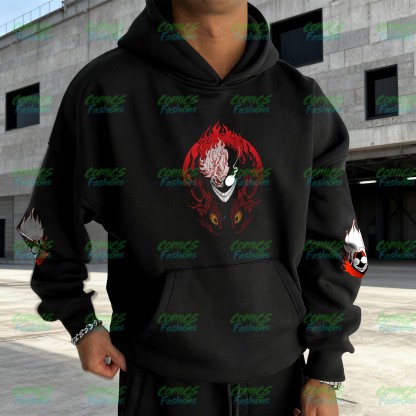 Plus Velvet Unisex Anime Graphic Streetwear Vintage Hoodie