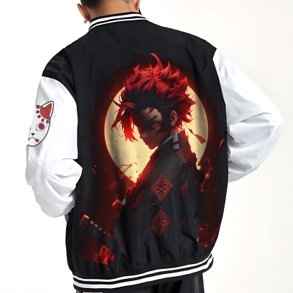(Fleece-Lined Jacket)Spring And Autumn Unisex Casual Streetwear Fashion Jacket | Demon Slayer