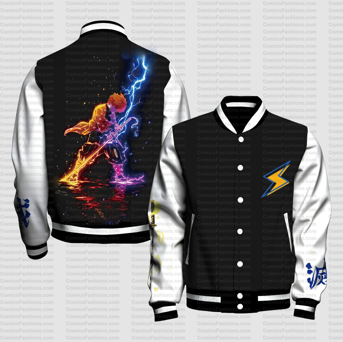 Spring And Autumn Unisex Casual Streetwear Fashion Jacket | Demon Slayer