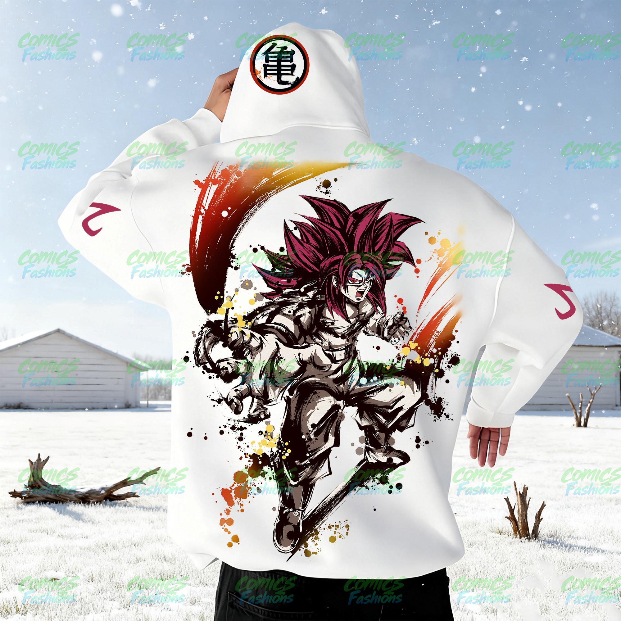 Unisex Anime Graphic Streetwear Wintage Plush Hoodie
