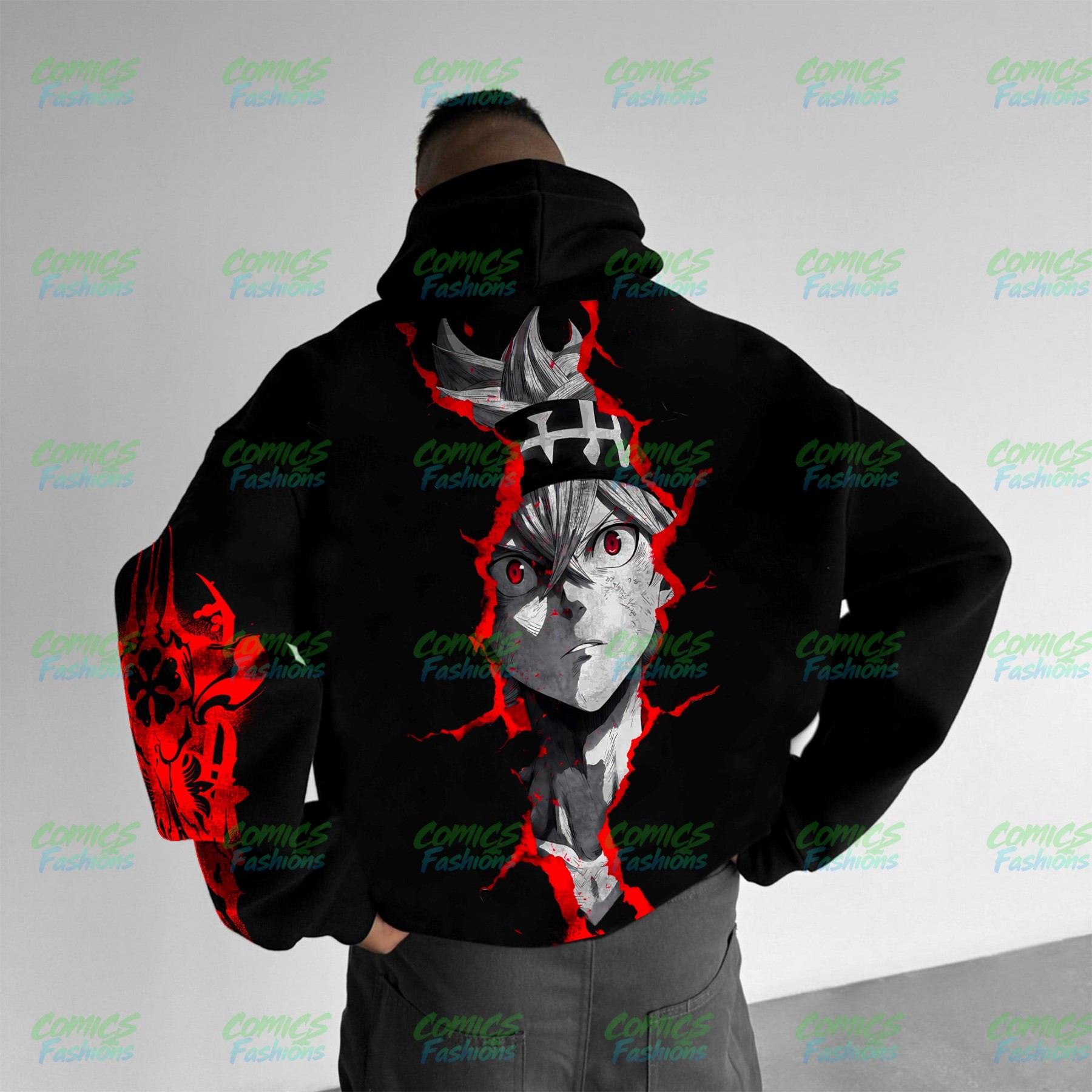 Plus Velvet Unisex Anime Graphic Streetwear Vintage Hoodie