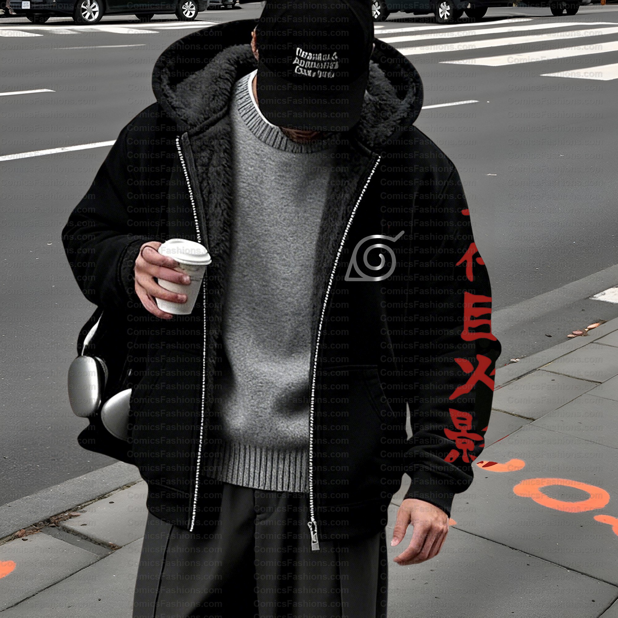 Unisex Graphic Streetwear Vintage Zipper Cardigan Plush Hoodid