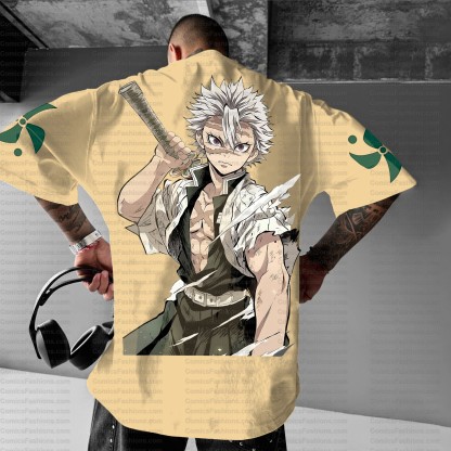 Sanemi Shinazugawa Unisex Anime Inspired Vintage T-Shirt