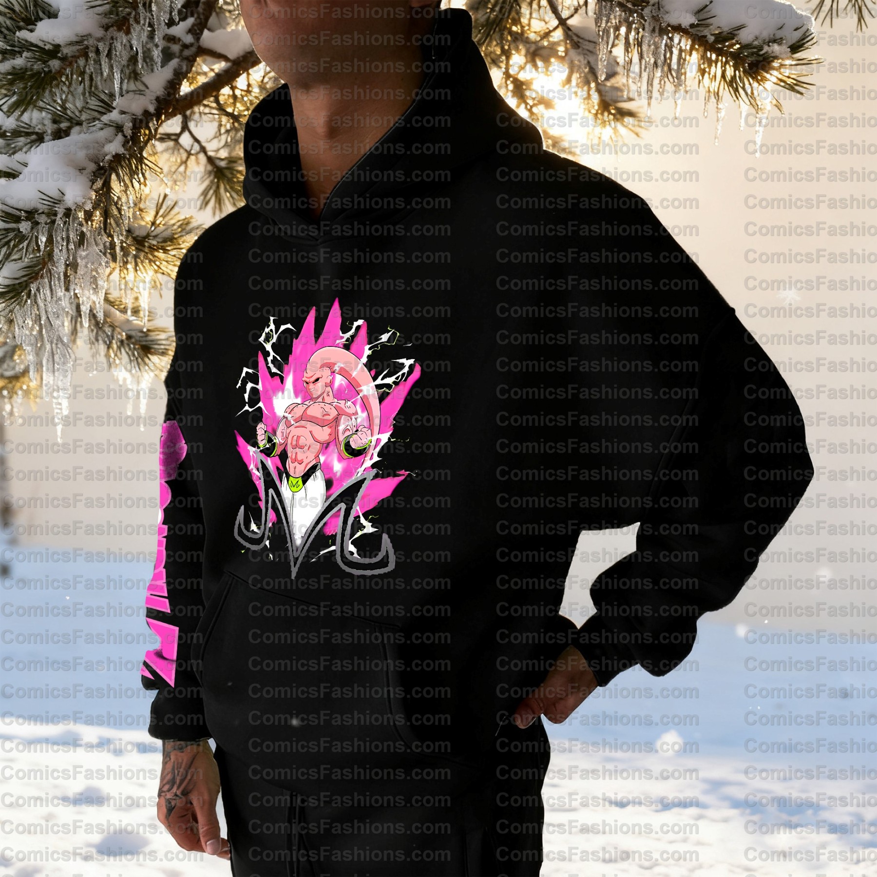 Plus Velvet Unisex Anime Graphic Streetwear Vintage Hoodie