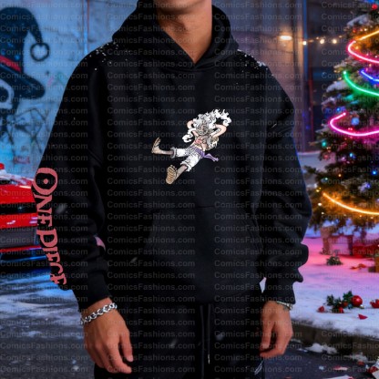 Plus Velvet Unisex Anime Graphic Streetwear Vintage Hoodie