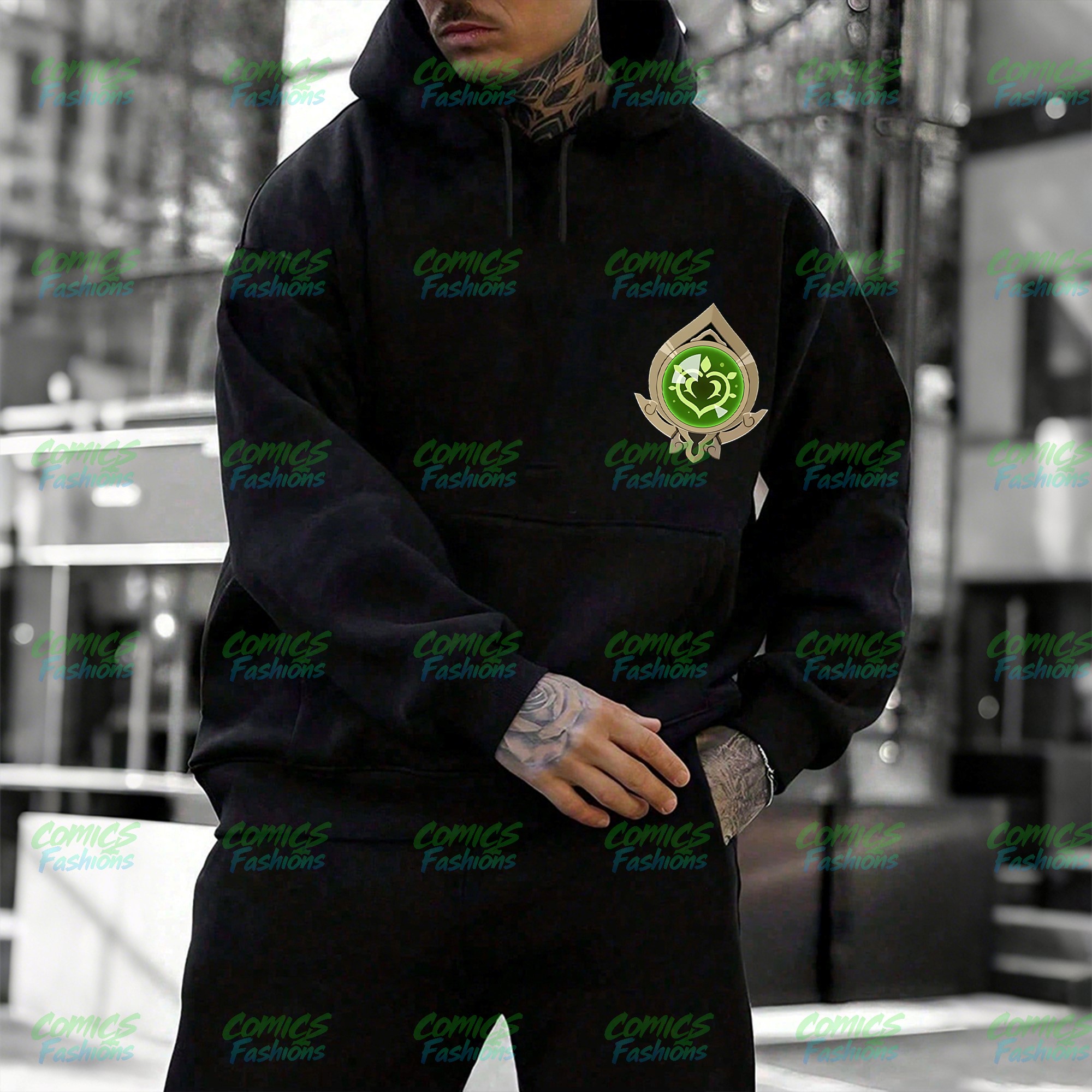 Plus Velvet Unisex Anime Graphic Streetwear Vintage Hoodie