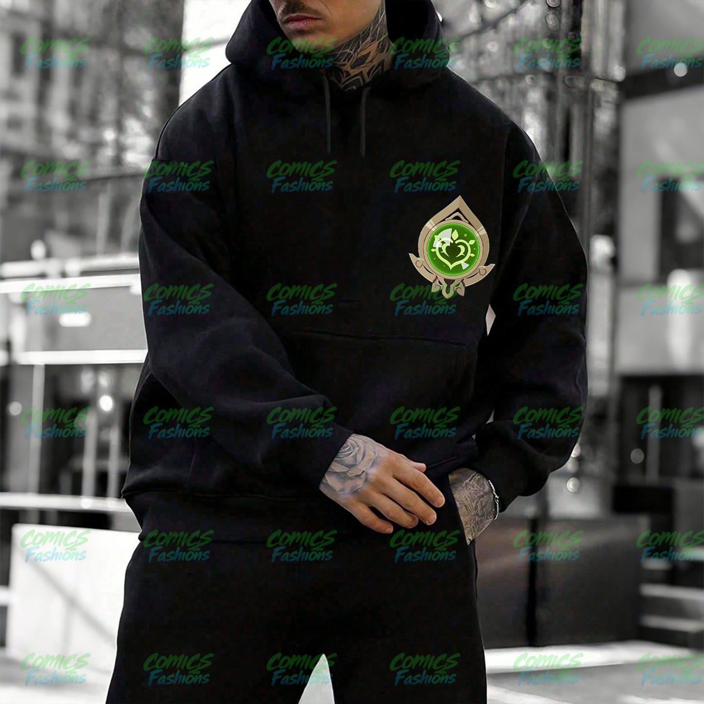 Plus Velvet Unisex Anime Graphic Streetwear Vintage Hoodie