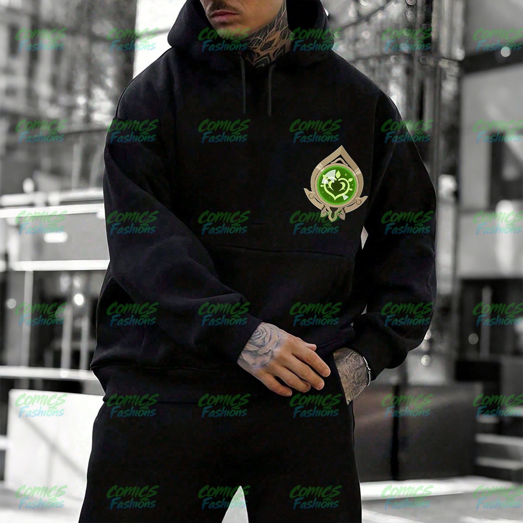 Plus Velvet Unisex Anime Graphic Streetwear Vintage Hoodie