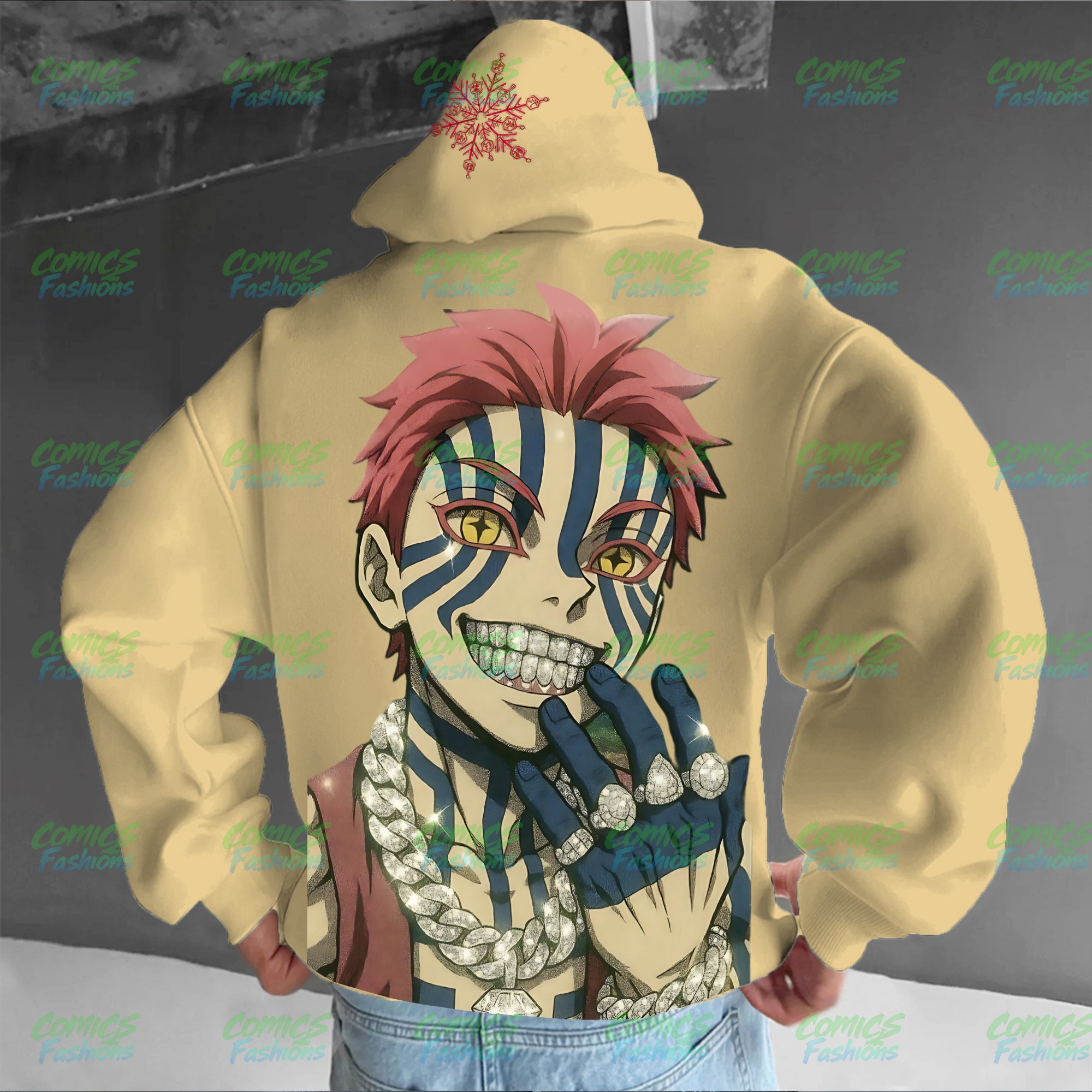 Plus Velvet Unisex Anime Graphic Streetwear Vintage Hoodie